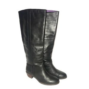 Farylrobin black leather boots